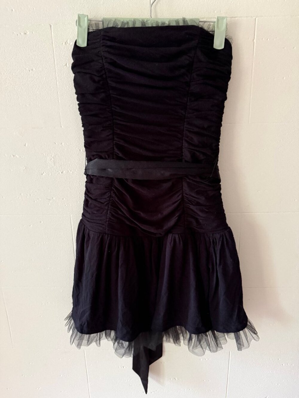 Betsey Johnson | Y2K Strapless Mini Tulle Dress | Party Prom Goth | Size 6